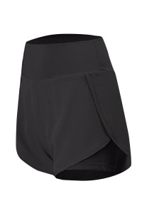 Fitness shorts women's anti-glare running loose quick-drying sports pants high waist fake two-piece yoga hot pants sports hot pants sports wide pants high waist sports pants SKSP030 detail view-11